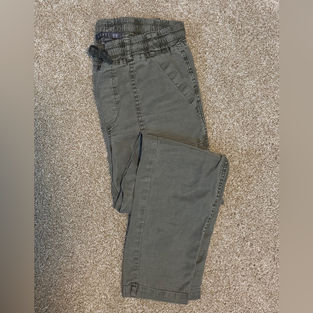 Level 99 Olive Green is Drawstring Pants